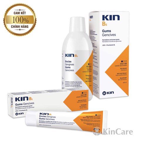 COMBO KEM ĐÁNH RĂNG 125ml VÀ NƯỚC SÚC MIỆNG KIN B5 500ML