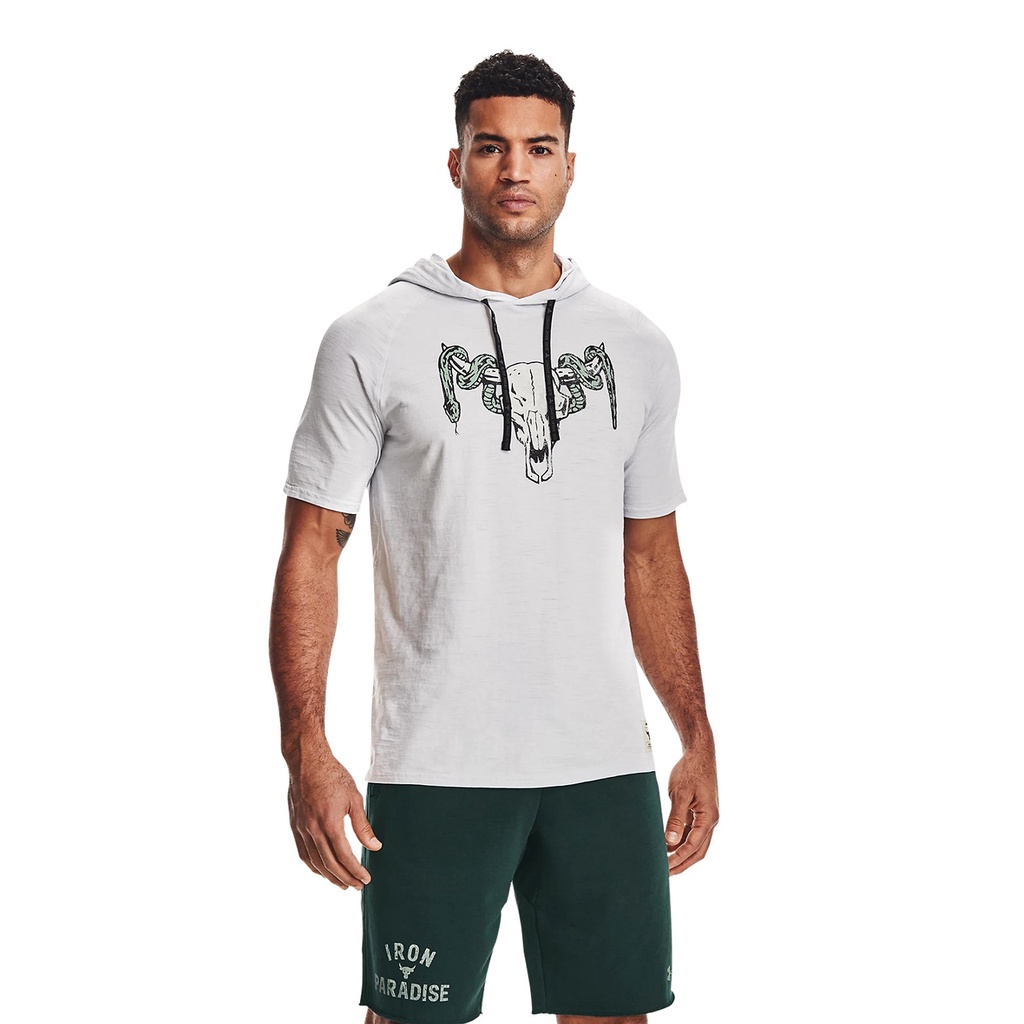 Áo khoác hoodie tay ngắn có nón nam Under Armour Project Rock Cc Ss - 1361719-014