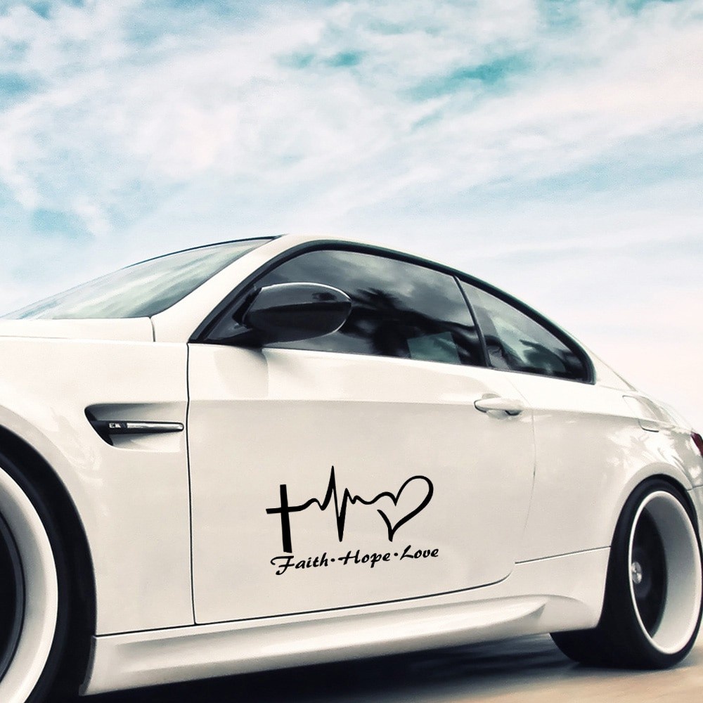 Sticker Dán Trang Trí Xe Hơi Bằng Vinyl Hình Trái Tim