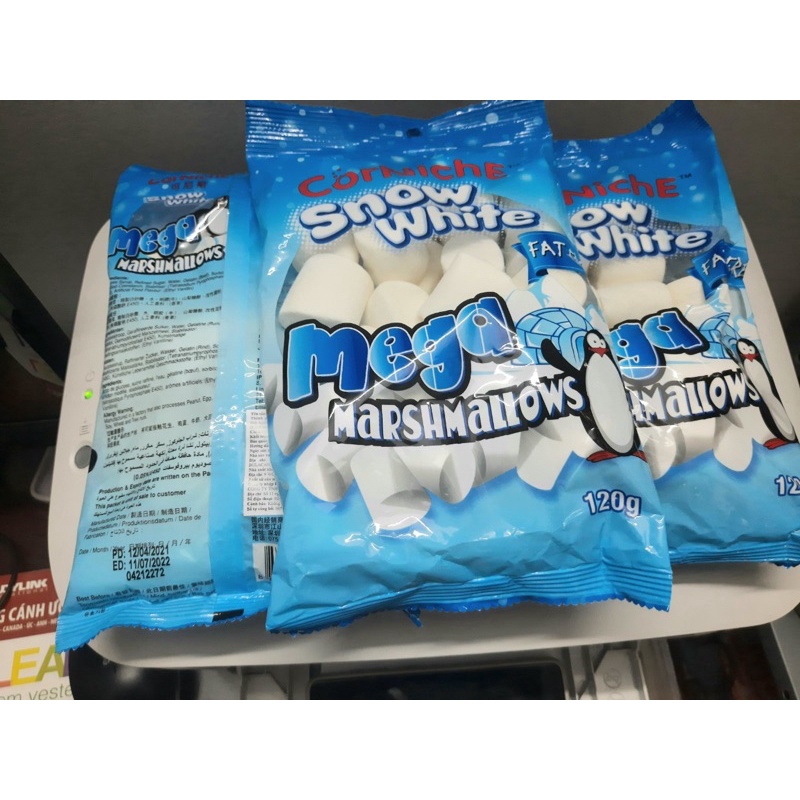 Kẹo Marshmallow Snow White 120g - Hàng mới ngày sx 15/11/2021.