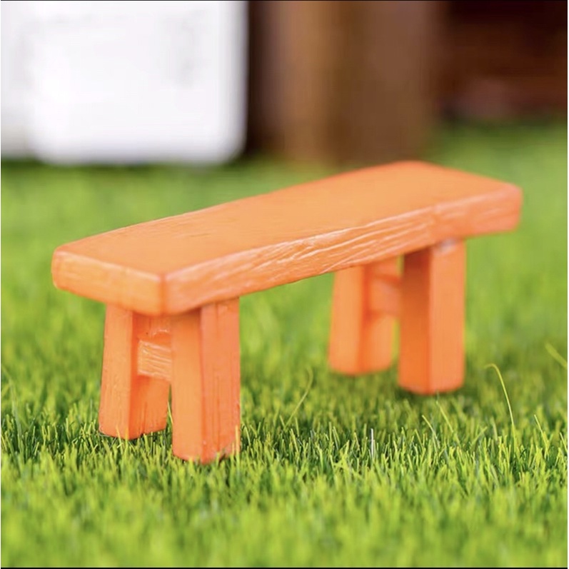 Tiểu Cảnh Ghế Gỗ Công Viên | Phụ Kiện Trang Trí Tiểu Cảnh Terarium, Sen Đá