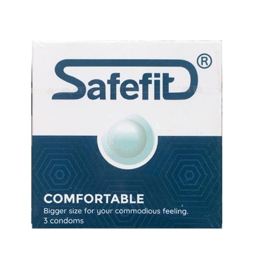 Bao cao su mỏng size lớn SafeFit Comfortable - 12 chiếc tặng hộp 3 chiếc