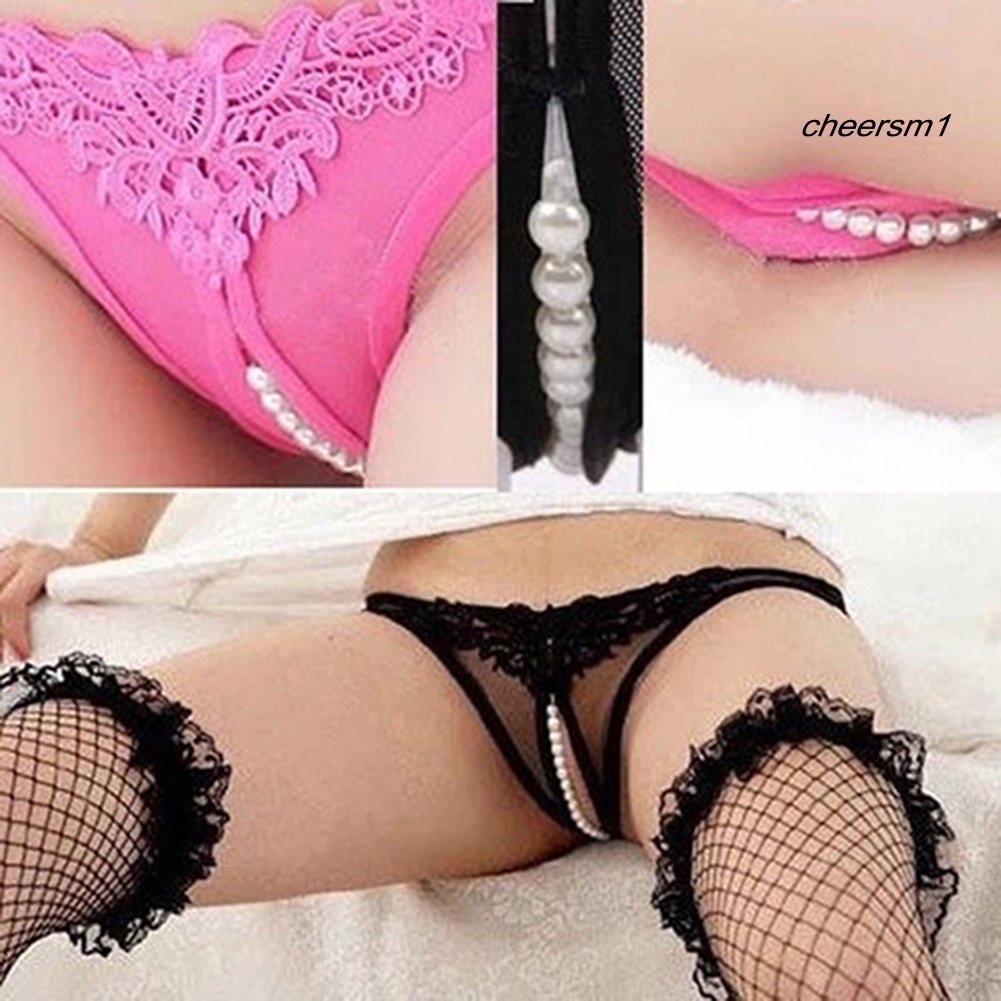 Quần lót lọt khe phối dây ngọc trai nhân tạo thời trang gợi cảm cho nữ | BigBuy360 - bigbuy360.vn