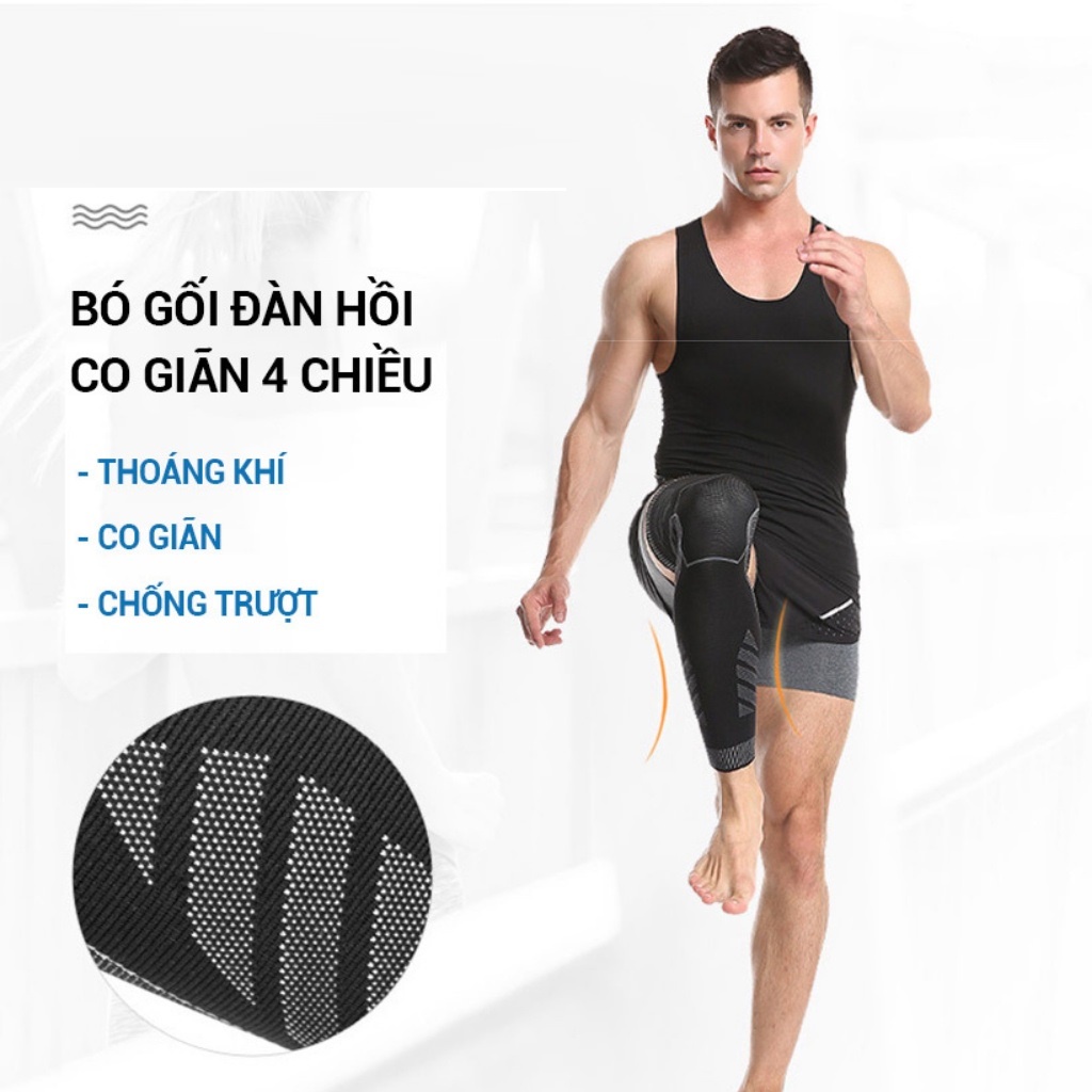 Bảo vệ đầu gối, đai bó ống chân thể thao chống nắng, giữ ấm, giảm chân thương Aolikes AL7060