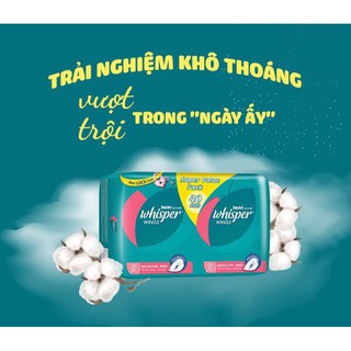 Băng vệ sinh Whisper 10 miếng có cánh
