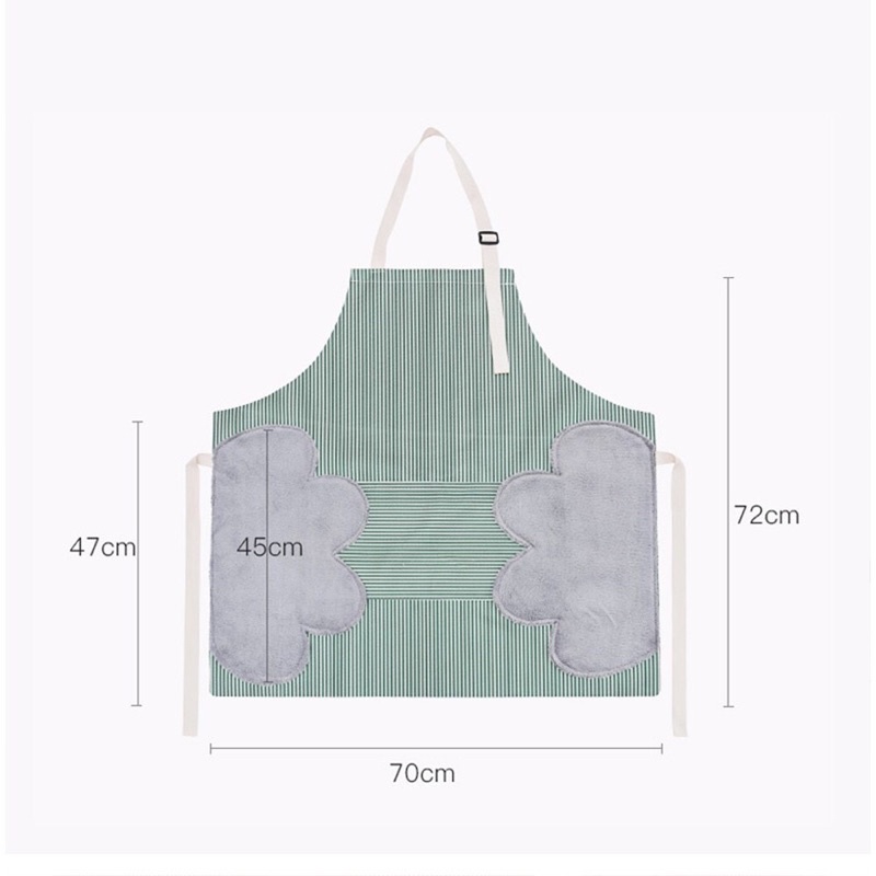 Tạp dề Hàn Quốc cao cấp vải tráng nhựa mềm không thấm nước