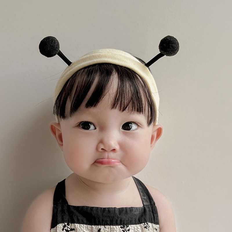 Băng Đô Bằng Polyester Mềm Có Ăng Ten Hoạt Hình Dành Cho Bé Gái Sơ Sinh