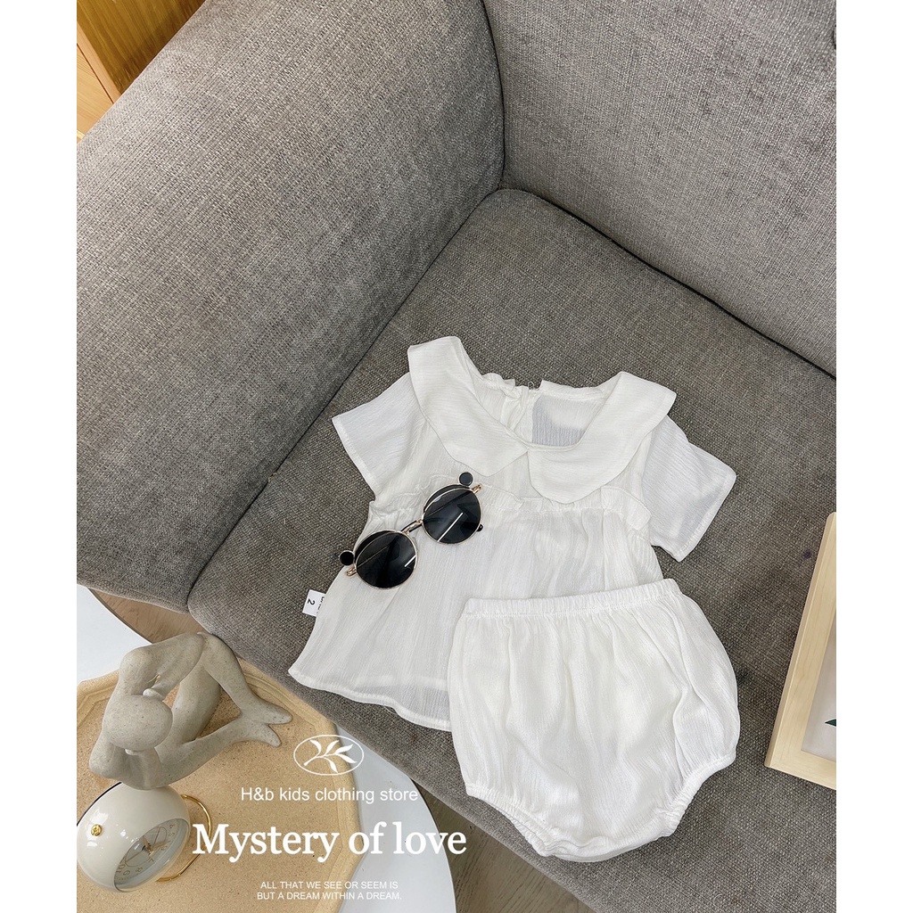 Bộ Babydoll cổ sen chip siêu đáng yêu cho bé BB3CSC4