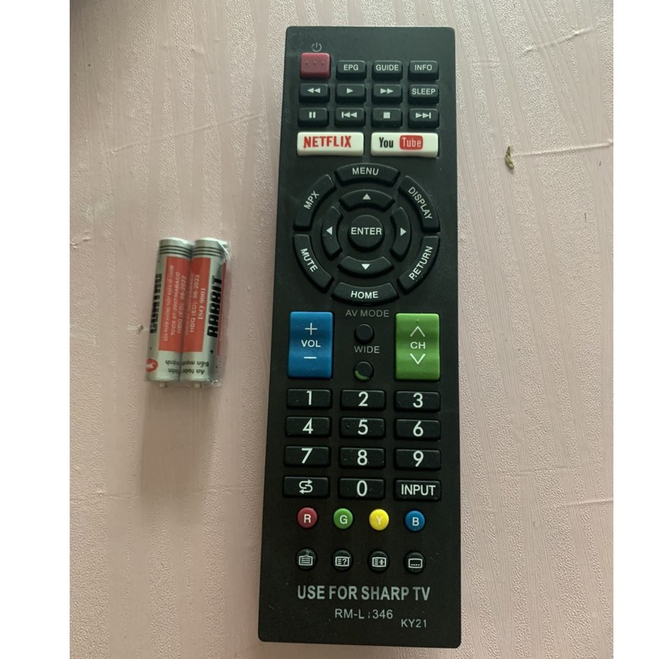 REMOTE ĐIỀU KHIỂN TIVI SHARP SMART RM-L1346 KHÔNG HỘP-GIÁ RẺ