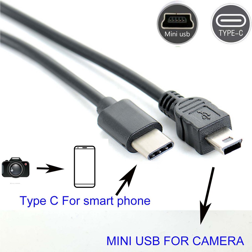 Đầu chuyển đổi usb OTG C sang mini cho máy ảnh canon 550D 600D 650D 500D 450D 60D 400D 1000D