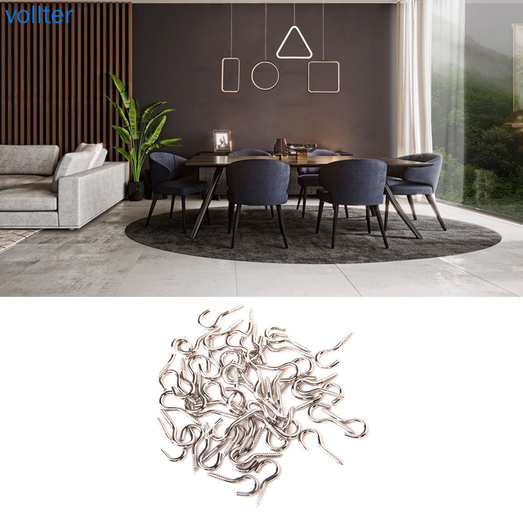 Bộ 100 Móc Treo Đèn Gắn Trần Chất Liệu Kim Loại Tiện Lợi
