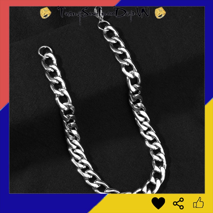 DÂY CHUYỀN LẶC ĐƠN 10LY THÉP TITAN PHONG CÁCH DJ HIPHOP RAPPER sáng, đẹp, không đen đem lại đẳng cấp cho người đeo