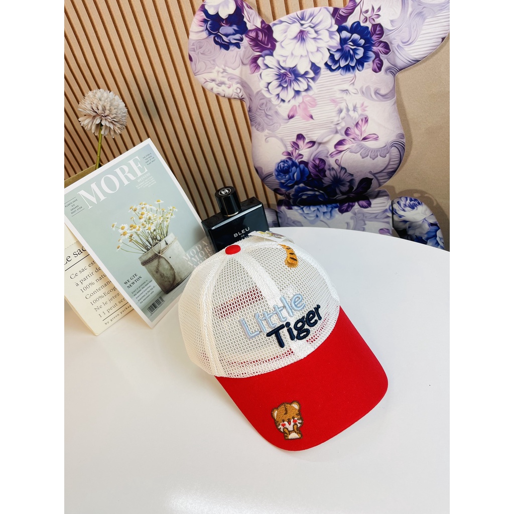Mũ lưỡi trai thoáng khí thêu hình hổ siêu cute dành cho bé trai - Hàng Quảng Châu Cao Cấp (M18)