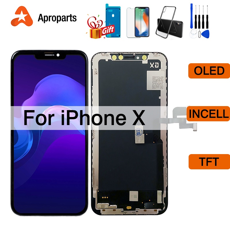 Màn Hình OLED Cho iPhone X Màn Hình LCD 3D Bộ Số Hóa Màn Hình Cảm Ứng Thay Thế 100% Đã Kiểm Tra Khôn