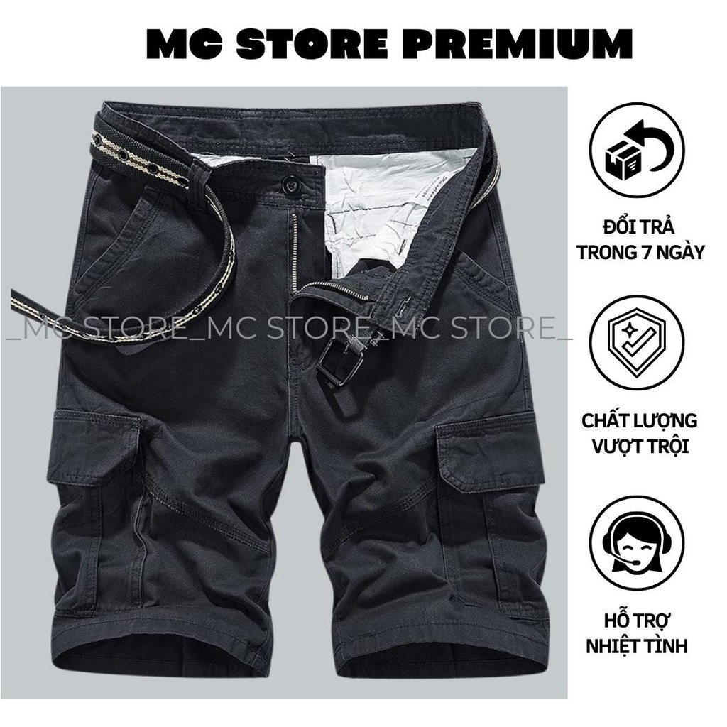 [FreeShip]Quần Short Túi Nắp Hộp Lửng Kaki Nam Cao Cấp Full Size 100kg Nhiều Màu MC STORE