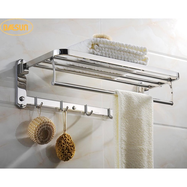 Kệ nhà tắm INOX 304 - Giá để đồ phòng tắm, Phụ kiện nhà tắm kèm bộ đinh vít khoan tường chiu tải 20kg - GL60