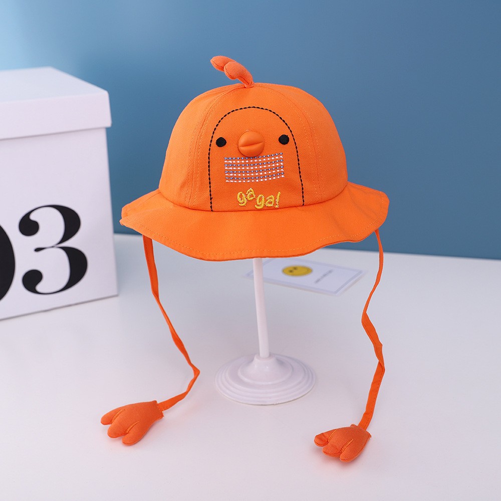 Nón Vành Tròn Thêu Hình Gà Con Phong Cách Mới Cho Trẻ Em 8-24 Tháng