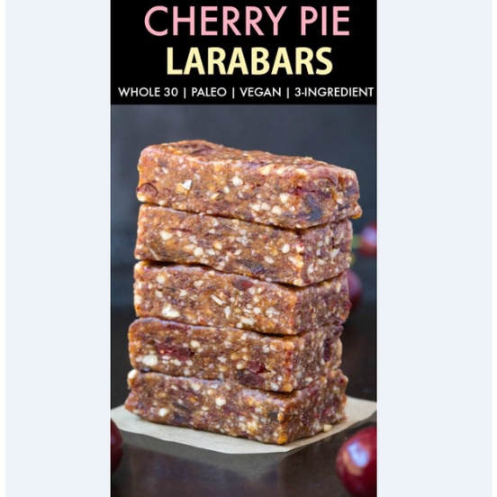 THANH ĂN VẶT KOSHER Larabar Cherry Pie, Gluten Free Vegan Fruit &amp; Nut Bars, 48g (1.7oz)