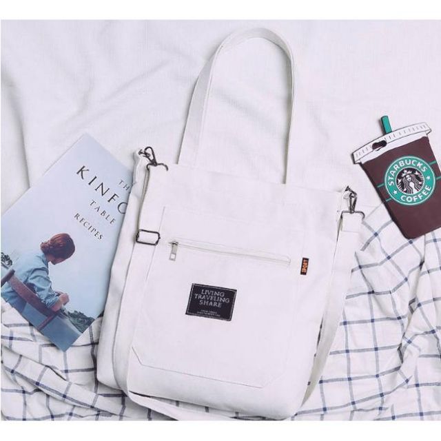 Túi Tote Đeo Chéo Khóa Kéo Sharing