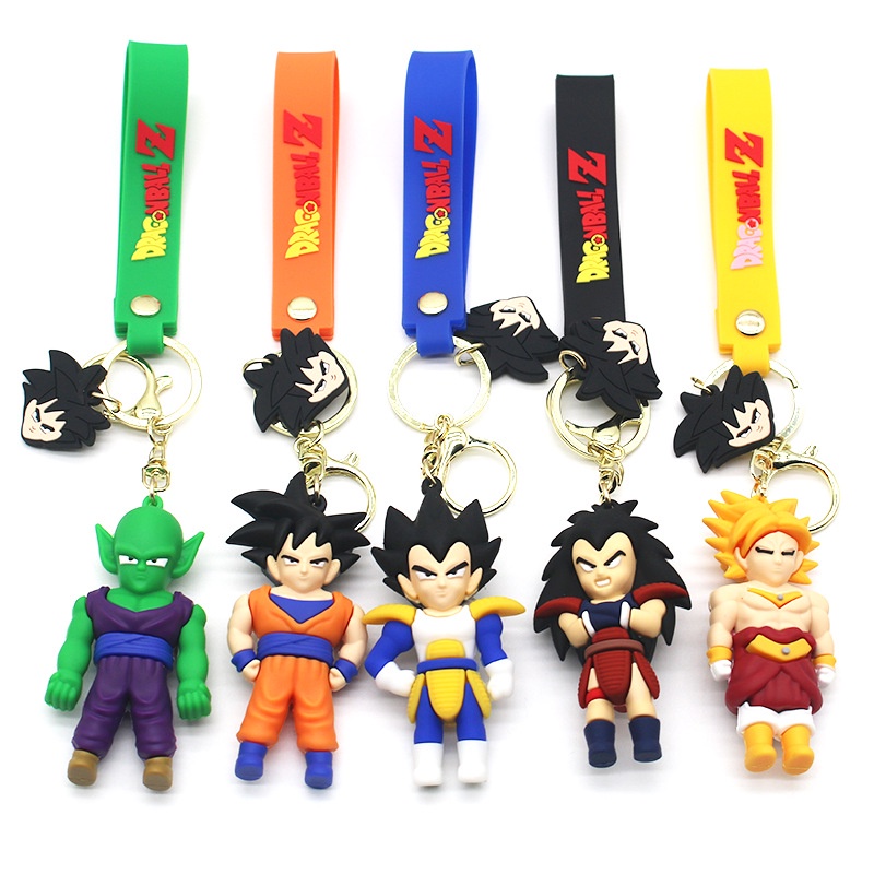 Móc Khóa Hình Nhân Vật Son Goku Saiyan Vegeta Buu Hoạt Hình Dragon Ball 3D