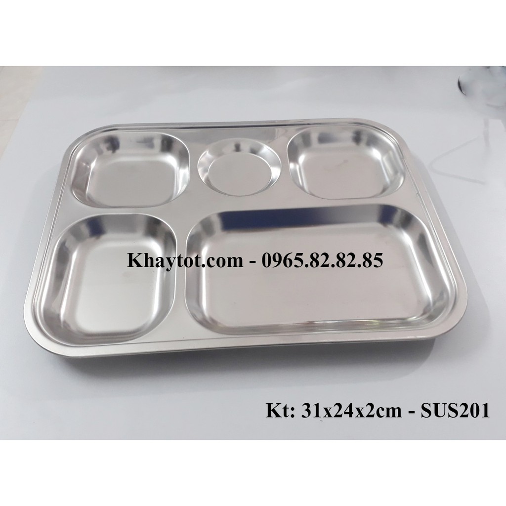 Khay cơm inox 5 ngăn giá rẻ | BigBuy360 - bigbuy360.vn