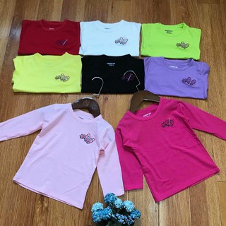 Combo 3 áo thun coton hình thêu bướm sắc nét