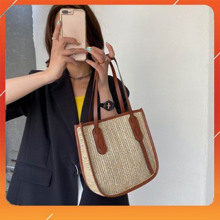 Túi vải cói nhỏ đi biển, đi du lịch, đi chơi thời trang cá tính phong cách ulzzang/ Túi cói vintage đeo vai