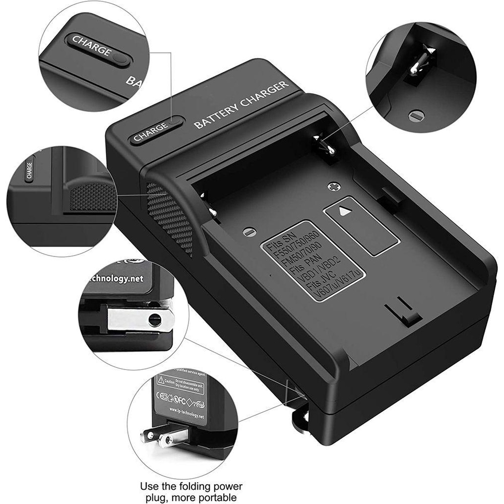 MYRONGVN Bộ Sạc Pin Máy Ảnh Sony NP-F550