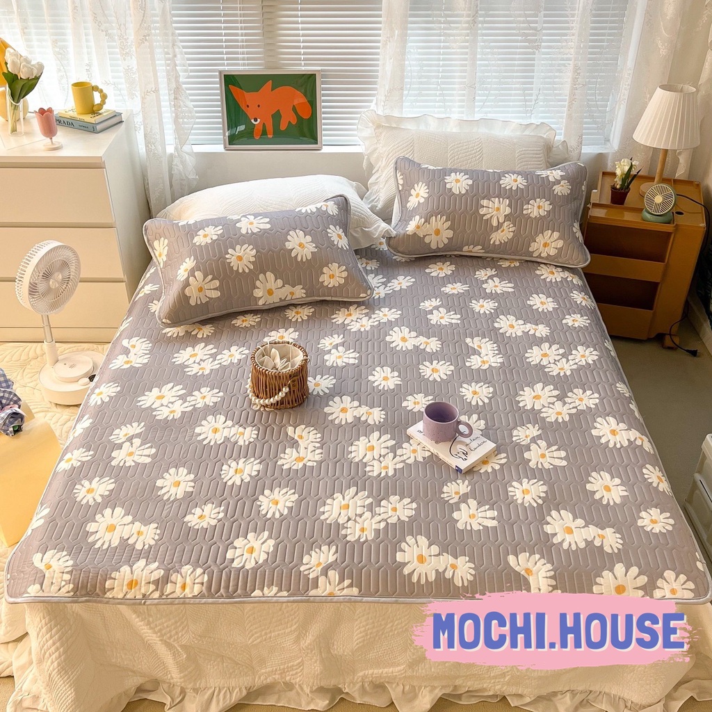 THẢM ĐIỀU HÒA MOCHI.HOUSE CHIẾU CAO SU NON CHẤT TENCEL LATEX MÁT LẠNH HÀNG NHẬP KHẨU