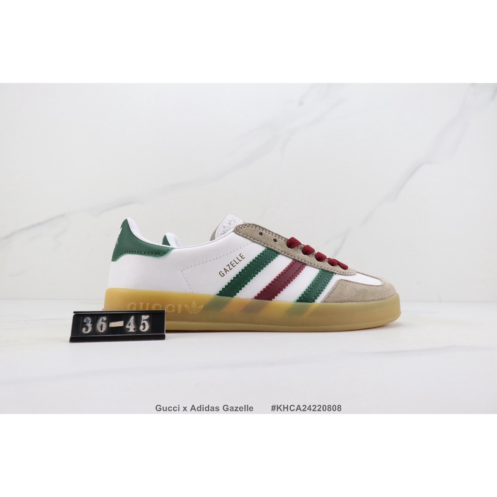 Giày Sneakers Gucci x Adidas Gazelle Da Lộn Cổ Thấp Có Size 36-45