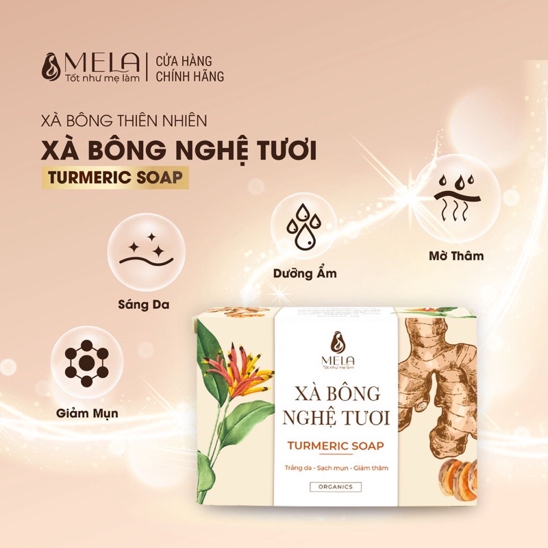 Sữa Rửa Mặt Nghệ Nhân Sâm MELA Giảm Mụn Sáng Da Dịu Nhẹ, Gel Rửa Mặt Cấp Ẩm Giảm Thâm Và Cân Bằng pH 200ml