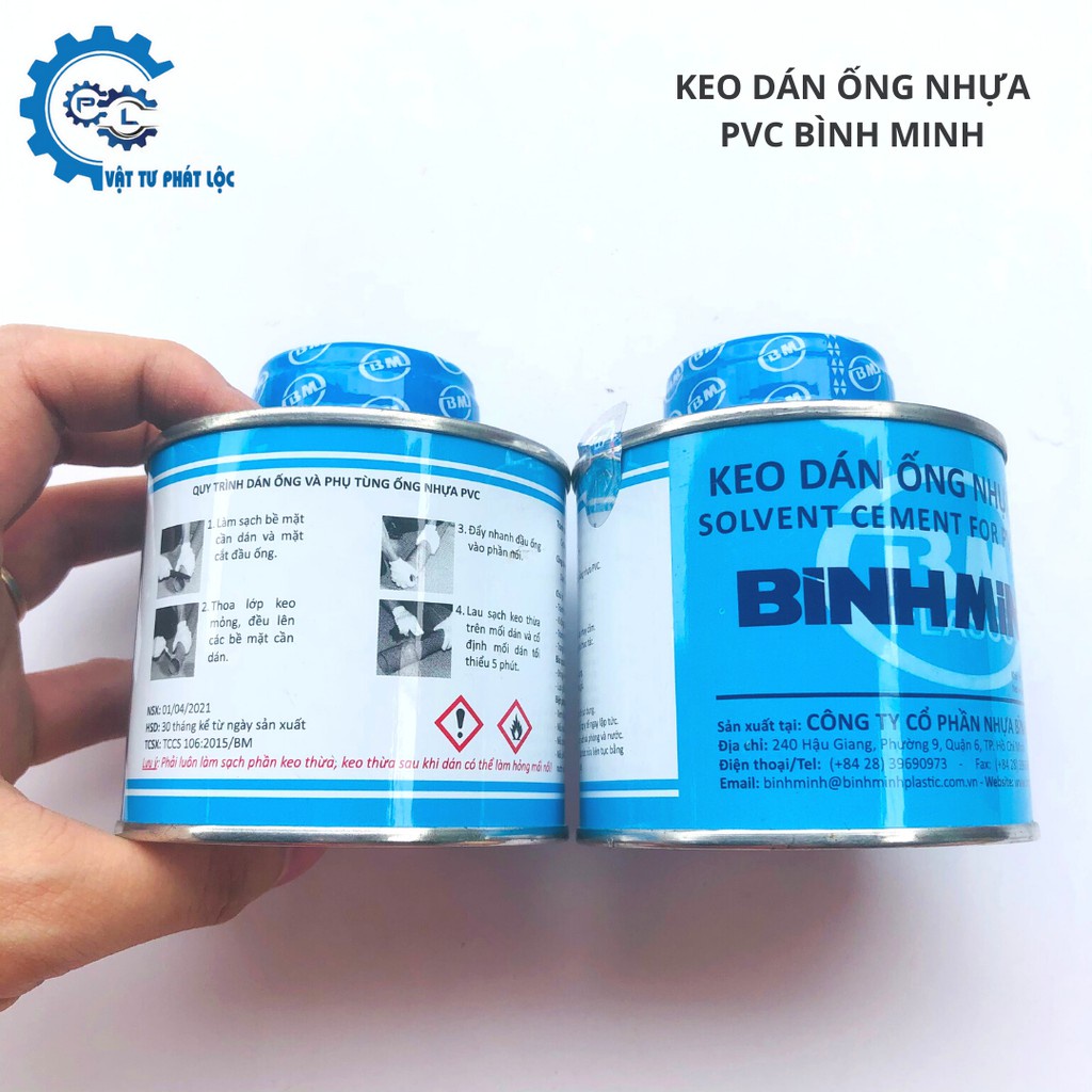 Keo dán ống nước Bình Minh 200g, 500g