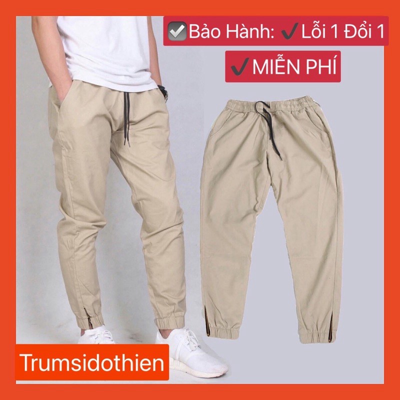 Quần jogger ,Quần kaki nam khoá zip năng động chất đẹp, quần jogger, quần kaki mẫu mới CHP
