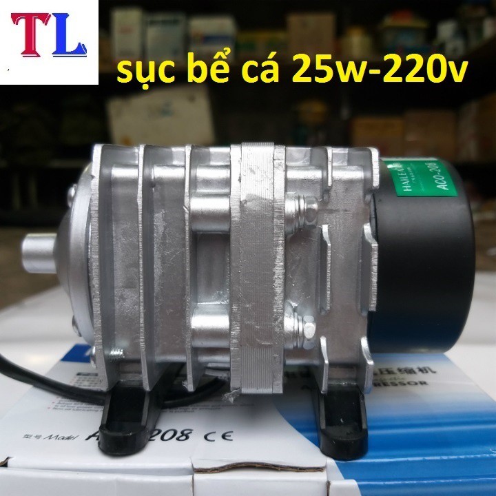 Máy sục sủi thổi khí oxy hồ cá cảnh 25W chạy điện 220V
