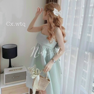 ĐẦM XOÈ👗2DÂY FROM XOÈ BUỘT NƠ PHÍA SAU HÀNG TK CC 🤩
