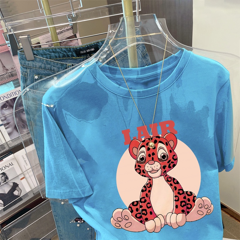 NRVP Áo thun tay ngắn cổ tròn thời trang mùa hè phong cách Hàn Quốc 2022