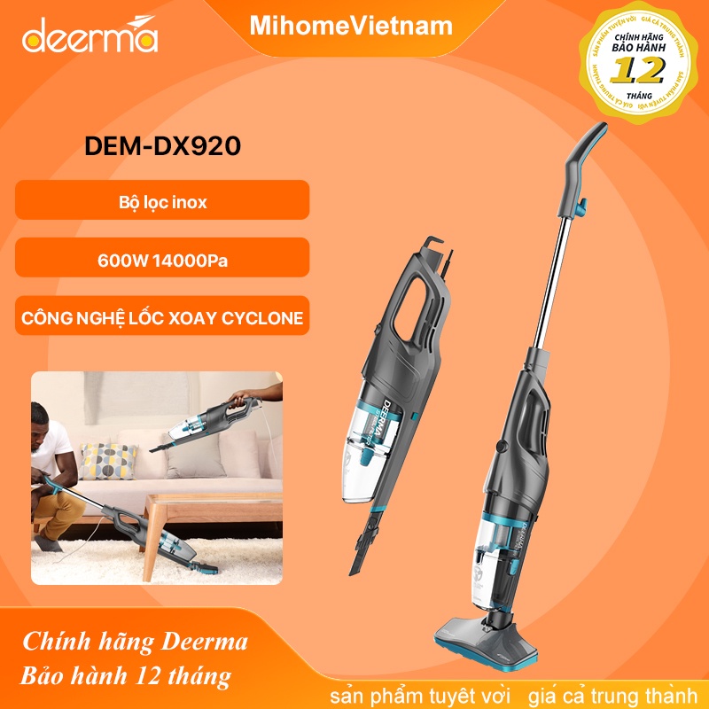 Máy Hút Bụi Cầm Tay DEERMA DX920 Lọc Inox ( Đen )