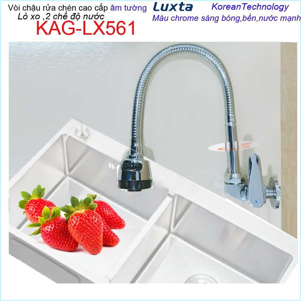 Vòi bếp lạnh gắn tường Luxta, vòi chậu rửa chén bát âm tường KAG-LX560-LX561