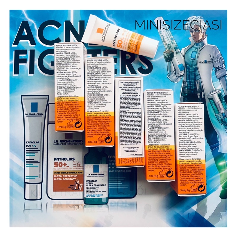 Sample La Roche Posay Chính Hãng- Kem Chống Nắng Dạng Sữa Lỏng Nhẹ Không Nhờn Rít  Anthelios Fluid  3ml