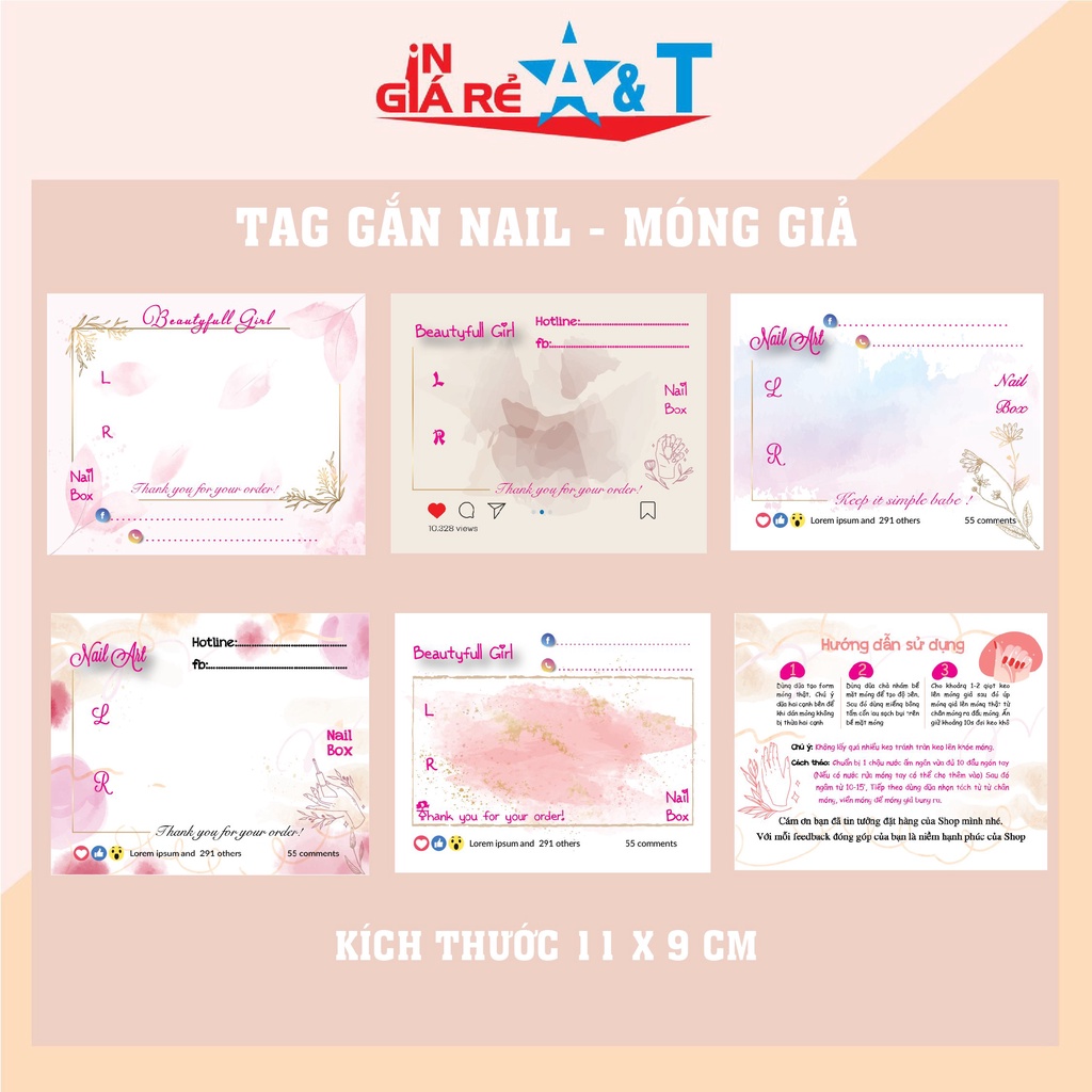 50 TAG GẮN NAILBOX, THẺ GẮN NAILBOX, NHÃN GẮN NAILBOX, BÌA GẮN NAILBOX-M1