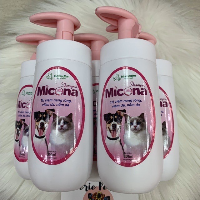 Sữa tắm phòng trị nấm, viêm da cho chó mèo Micona shampoo