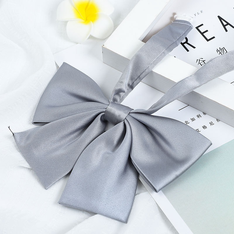 Nơ Cài Cổ Áo Màu Trơn Phong Cách Nhật Bản