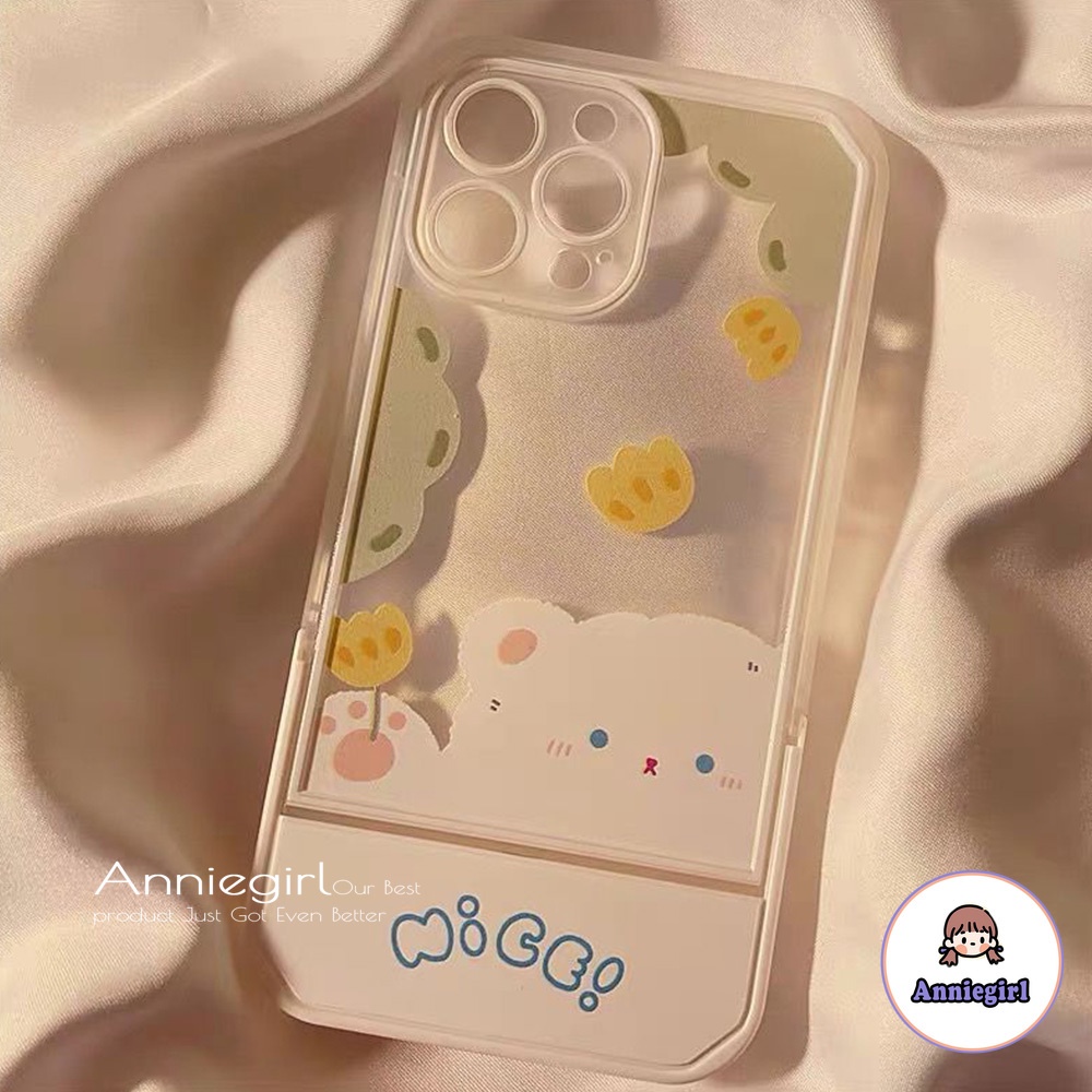 Ốp Điện Thoại TPU Mềm Siêu Mỏng Họa Tiết Gấu Và Hoa Dễ Thương Dành Cho IPhone 13 12 11 Pro Max X XR 8 7 Plus