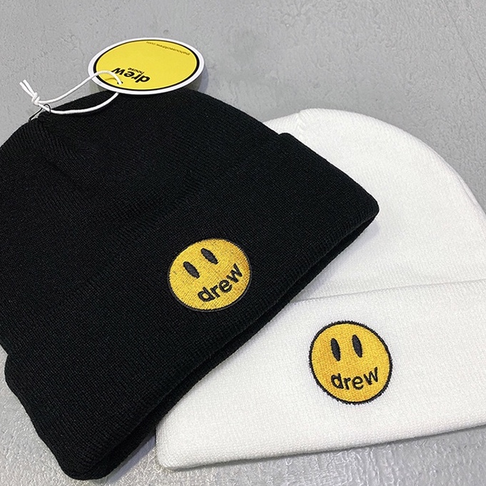 Mũ Len Thêu Hình Mặt Cười Phong Cách Hip Hop Đường Phố