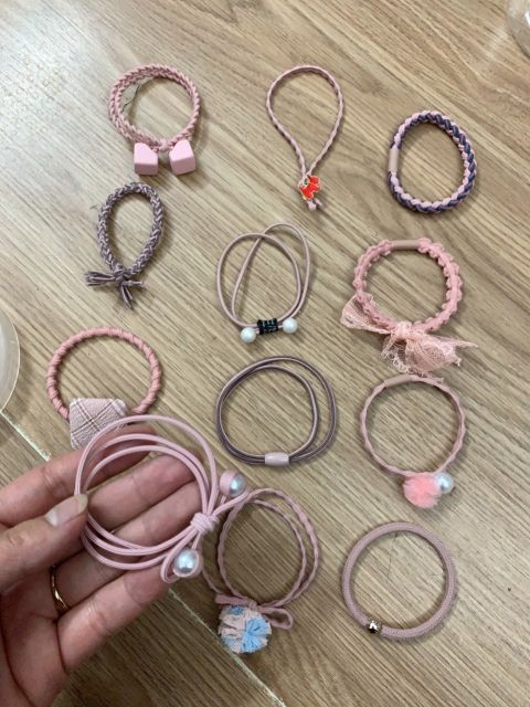 Hộp 12 dây buộc tóc hàn quốc mẫu mới