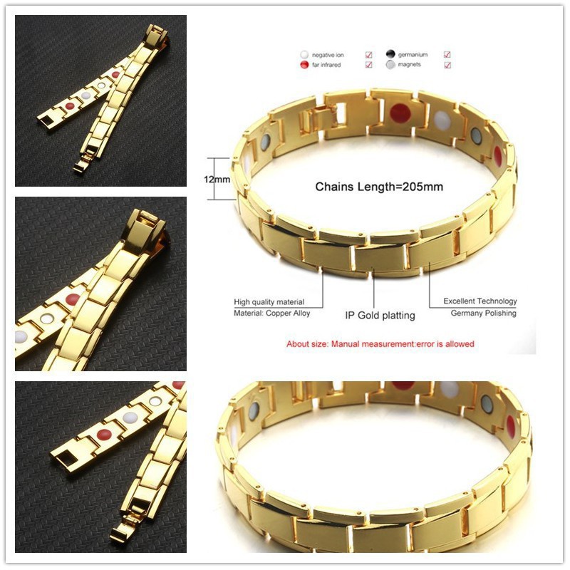 Vòng tay nam châm trị liệu chất liệu thép titanium