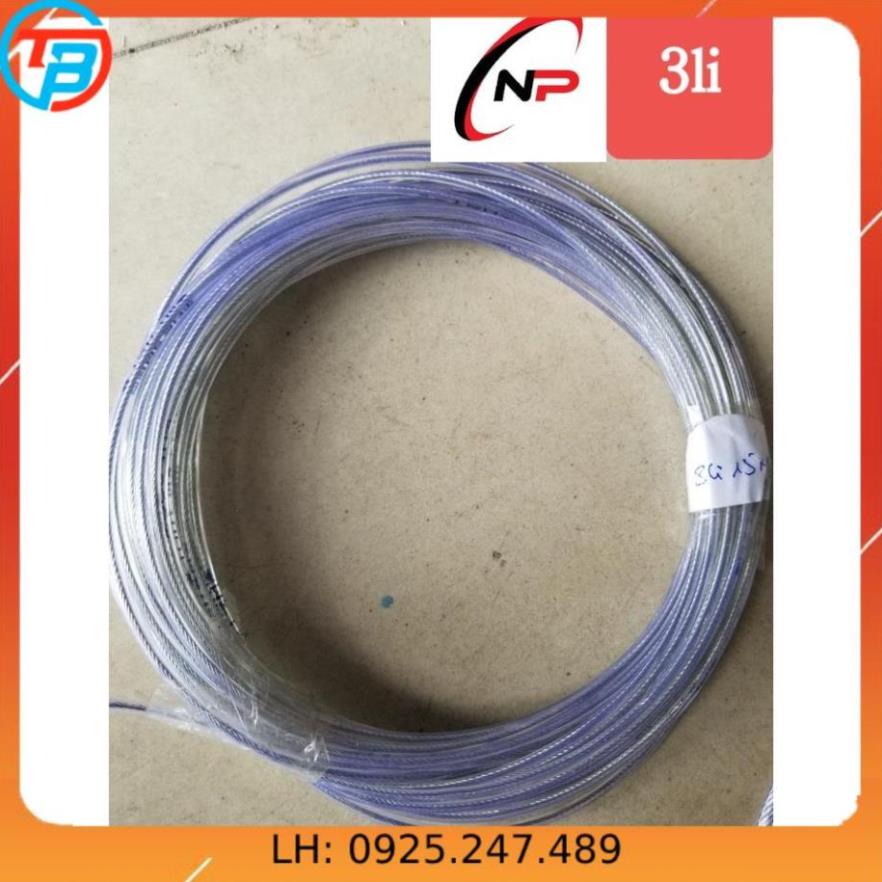 10 Mét Cáp Bọc nhựa 3mm tặng kèm 1 tăng đơ,2 ốc siết cáp.Làm dây phơi quần áo chống hoen rỉ..kimkhinhatphat