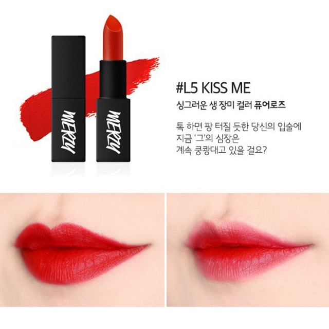 Son Thỏi Merzy the First Lipstick L5 Kiss Me