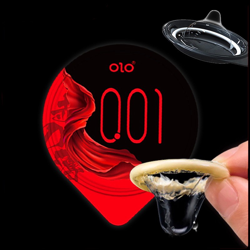 Bao Cao Su OLO Siêu Mỏng Bao Cao Su Truyền Ấm Nhiều Gel Bôi Trơn Gốc Nước Hộp 10 BCS OLO 0.01