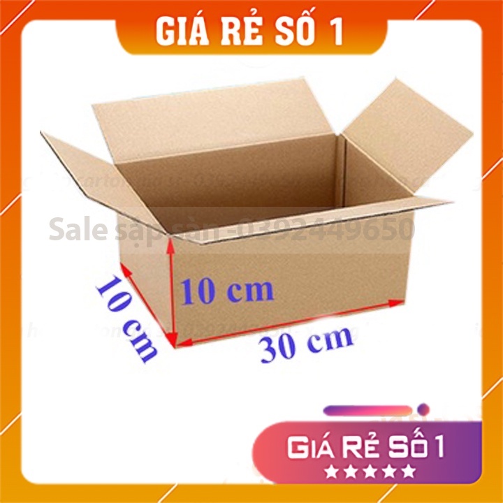 Combo 50 Hộp carton size 30x10x10 cm để đóng gói hàng